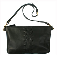 Load image into Gallery viewer, Laced Detail Bag  - Black Leather
