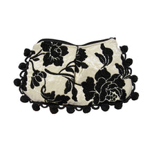 Load image into Gallery viewer, Black Roses Pom Pom Bag
