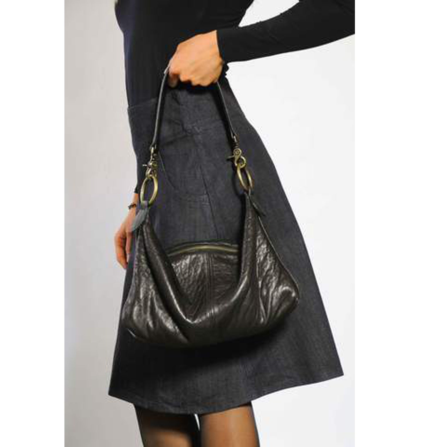 Slouchy Bag Soft Black Leather