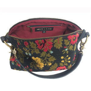 Slouchy Bag - Vintage Black Embroidery