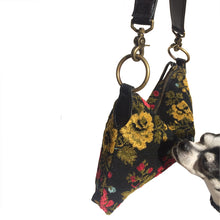 Load image into Gallery viewer, Slouchy Bag - Vintage Black Embroidery
