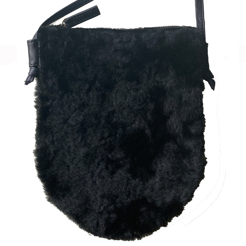 Shearling Crossbody - Black