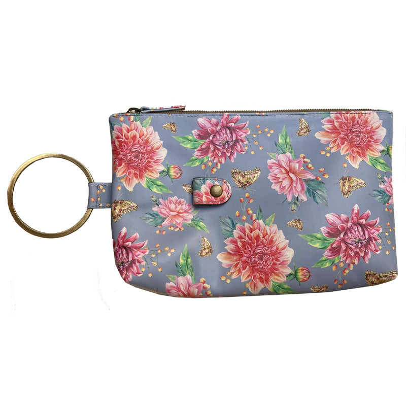 Ring Clutch - Blue Floral