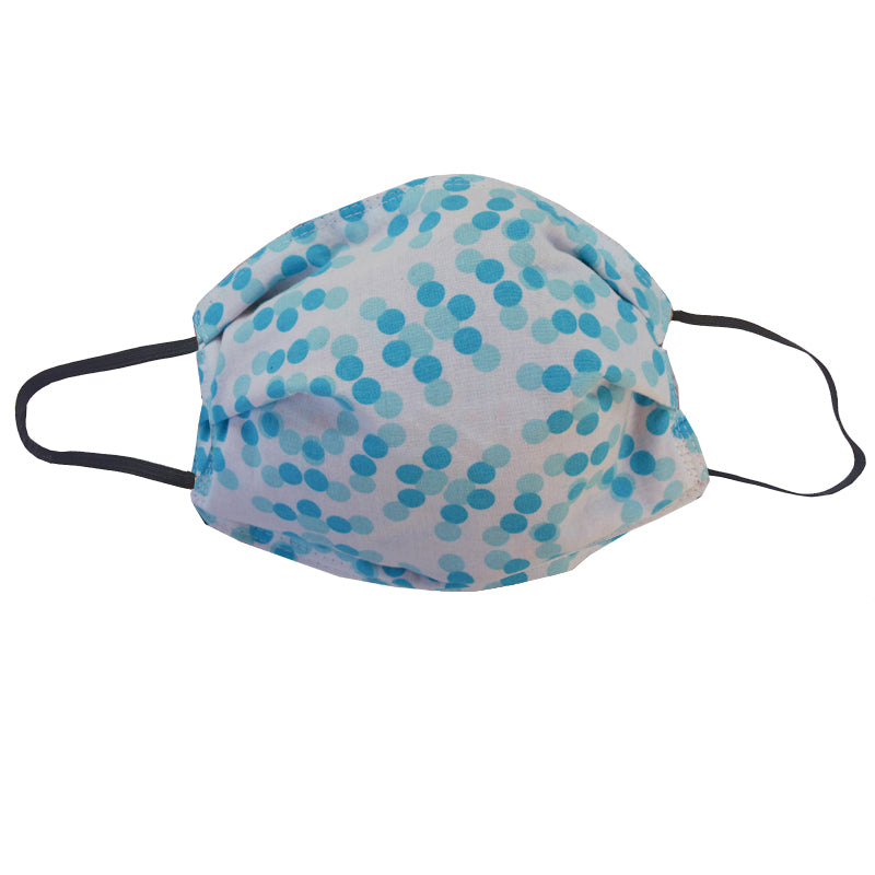 KW Mask - Blue Dots on White