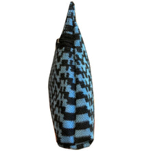 Load image into Gallery viewer, Cosmetic Bag - Blue &amp; Black Optical 1980
