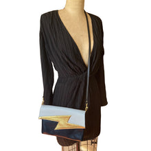 Load image into Gallery viewer, Lightning Bolt Bag - White with Gold
