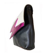 Load image into Gallery viewer, Lightning Bolt Bag - White with Hot Pink
