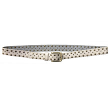 Load image into Gallery viewer, Skinny Studded Belt - Bone

