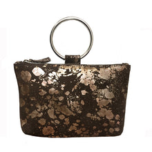 Load image into Gallery viewer, Ring Wristlet - Brown Metallic Splash
