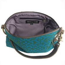 Load image into Gallery viewer, Slouchy Bag - Vintage Blue &amp; Green Quilted
