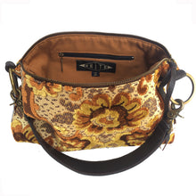 Load image into Gallery viewer, Slouchy Bag - Vintage Brown Plush Floral
