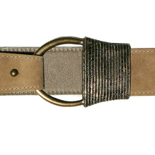 Load image into Gallery viewer, Cast Rope Belt - Tan Suede with Antique Brass
