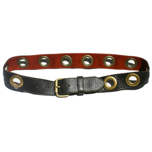 Grommet Belt - Chocolate