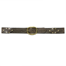 Load image into Gallery viewer, Interlock Embossed Belt - Chocolate
