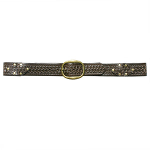 Interlock Embossed Belt - Chocolate