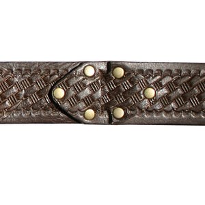 Interlock Embossed Belt - Chocolate