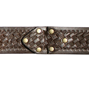 Interlock Embossed Belt - Chocolate