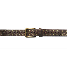 Load image into Gallery viewer, Skinny Studded Belt - Chocolate
