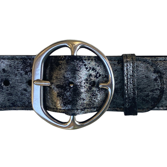 Chunky Waist Belt - Smoky Black Metallic