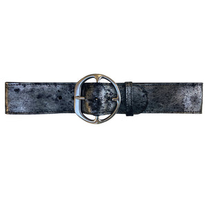 Chunky Waist Belt - Smoky Black Metallic