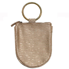 Load image into Gallery viewer, Mini Ring Wristlet - Cream &amp; Gold Fancy
