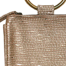 Load image into Gallery viewer, Mini Ring Wristlet - Cream &amp; Gold Fancy
