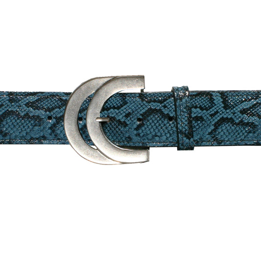 Double Half-Circle  - Blue Snake