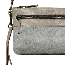 Load image into Gallery viewer, Double-Zip Bag with Two Straps - Ivory Fur
