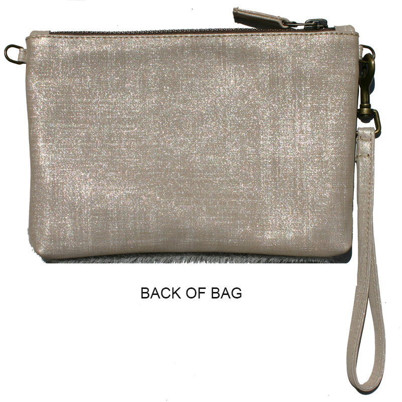 Double-Zip Bag with Two Straps - Ivory Fur