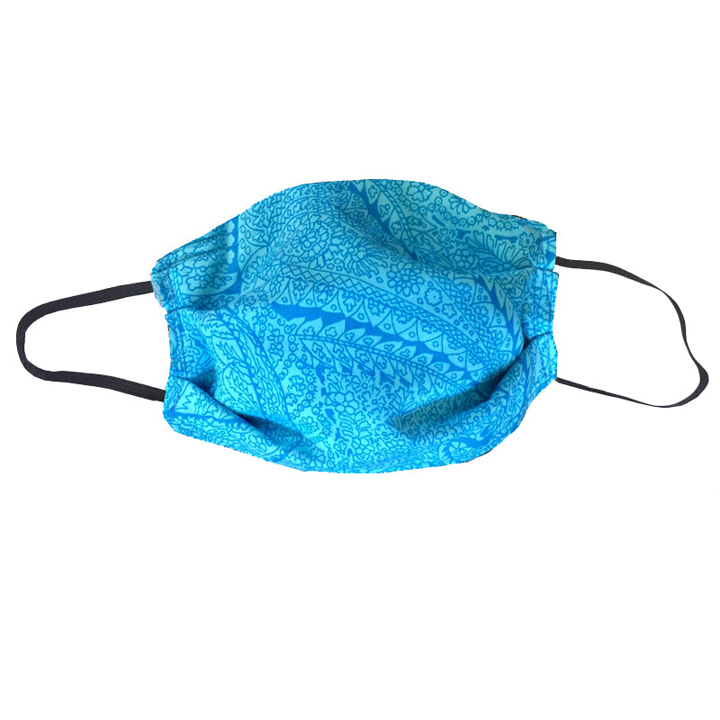 KW Mask - Electric Blue Paisley