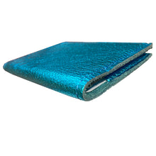 Load image into Gallery viewer, Folding Wallet - Electric Blue Metallic
