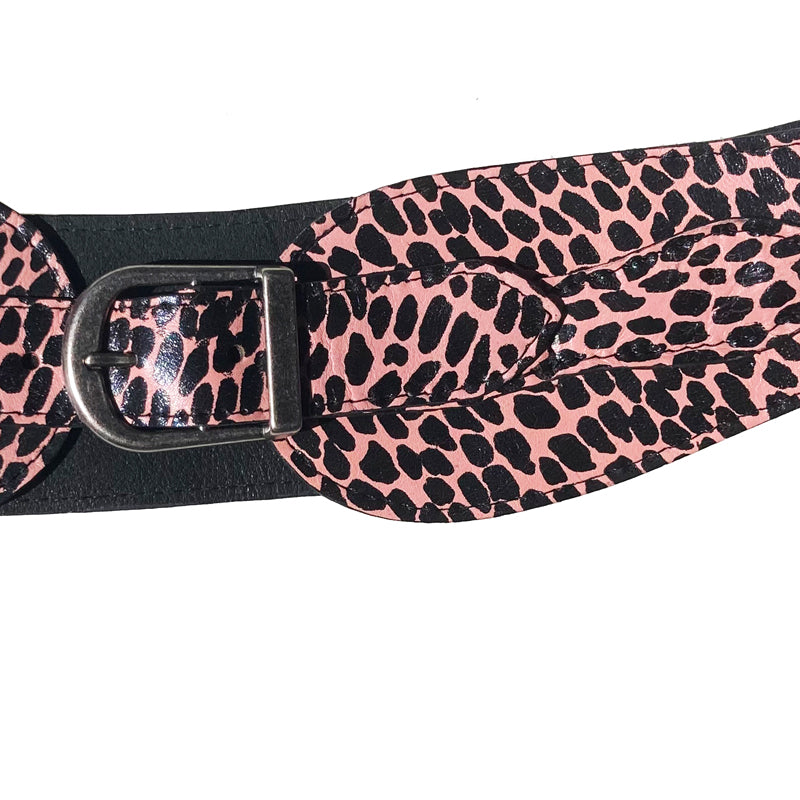 Equestrian Waist Belt - Pink & Black