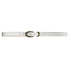 Load image into Gallery viewer, Etched wCast Keeper -White wAntique Brass Buckle
