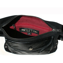 Load image into Gallery viewer, Black Suede &amp; Leather Fanny Pack

