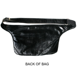 Black Suede & Leather Fanny Pack