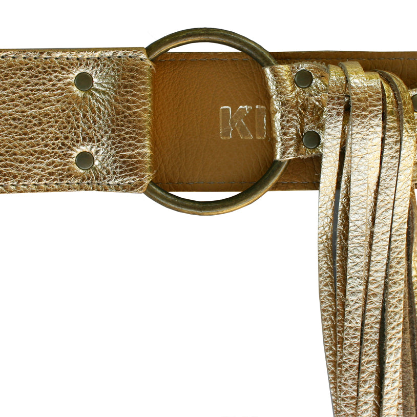 Fringe Belt -  Gold Metallic