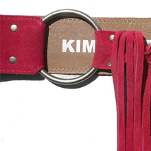 Load image into Gallery viewer, Fringe Belt -  Hot Pink Suede
