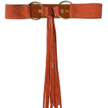 Load image into Gallery viewer, Fringe Belt -  Rusty Melon Suede
