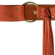 Load image into Gallery viewer, Fringe Belt -  Rusty Melon Suede
