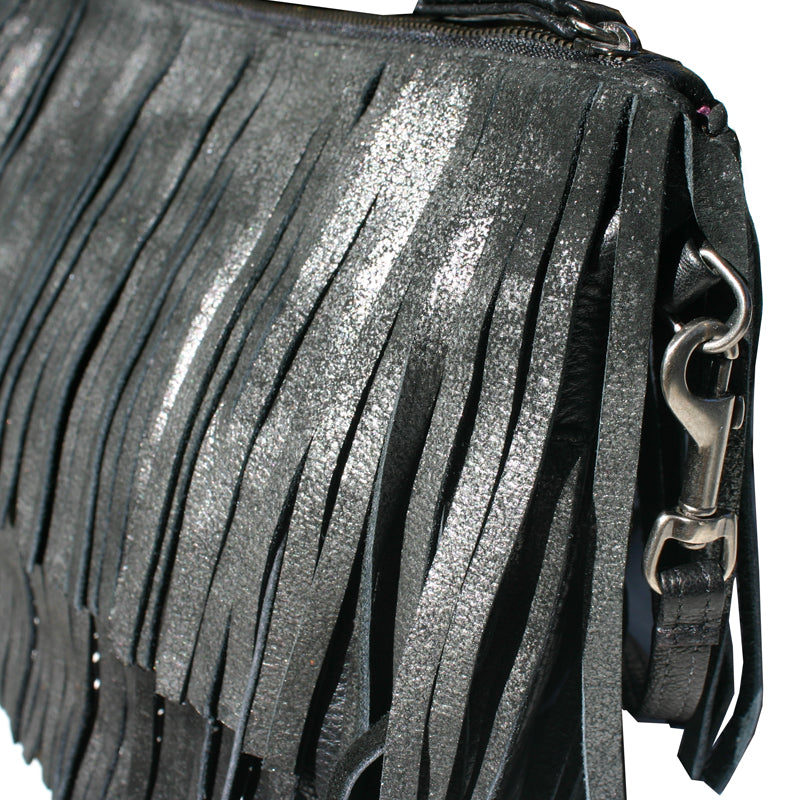 Fringe Bag - Dull Black Metallic
