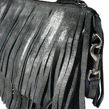 Load image into Gallery viewer, Fringe Bag - Dull Black Metallic
