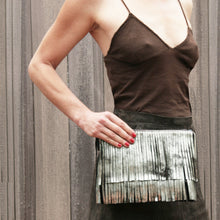 Load image into Gallery viewer, Fringe Bag - Dull Black Metallic

