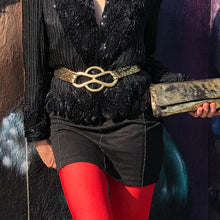 Load image into Gallery viewer, Infinity Waist Belt - Silver Baby Cheetah
