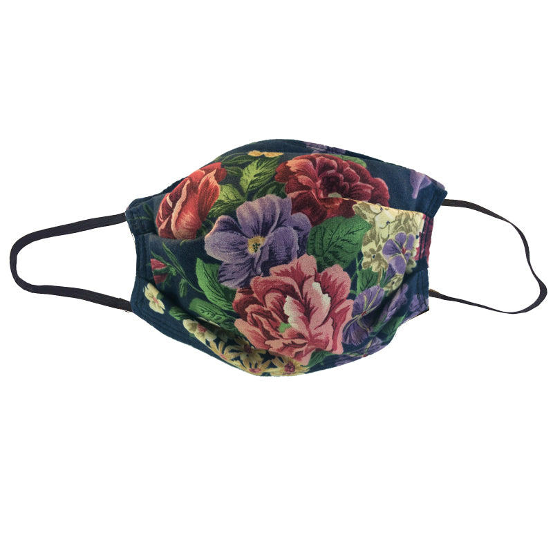 KW Mask - Rose Bouquet on Navy