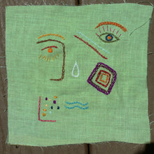 Load image into Gallery viewer, Artist Collab - Green #7 Womans Mask
