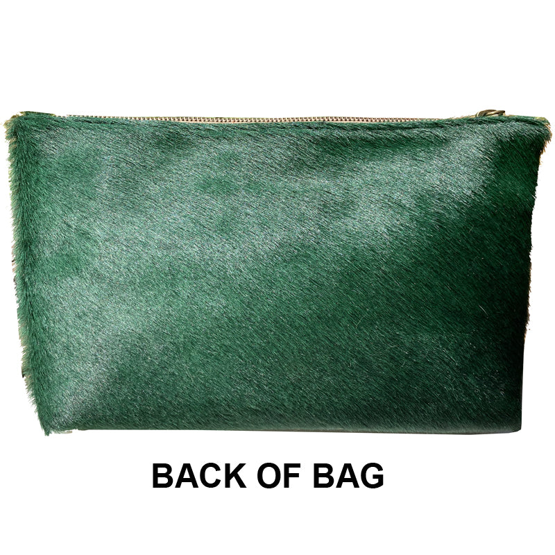 Ring Clutch - Emerald Green Fur