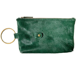 Ring Clutch - Emerald Green Fur