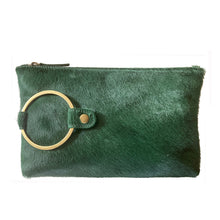 Load image into Gallery viewer, Ring Clutch - Emerald Green Fur
