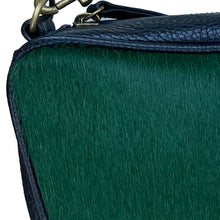 Load image into Gallery viewer, Half Circle Bag - Emerald Green Fur
