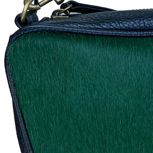 Half Circle Bag - Emerald Green Fur